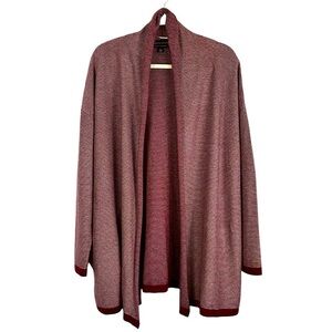 Tommy Hilfiger open cardigan pockets maroon Sz XL